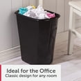 thumbnail image 3 of Sterilite Small Bathroom Trash Can, 5.5 Gallon Plastic Garbage Bucket Bin with No Lid, Black, 3 of 9