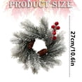 thumbnail image 3 of CozeLy Artificial Needle Red Christmas Wreath for Front Door Window, Christmas Hanging Decorations Winter Holiday Wreath Christmas Door Decor, 3 of 7