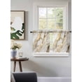thumbnail image 3 of Marble Gold Tier Curtains 24 Inch Length,Sheer Curtains for Bedroom Living Room Window Abstract Luxury Wave Gold Marbling Modern Small Half Window Kitchen Curtains & Drapes 27.5"x24" 2 Panels, 3 of 6