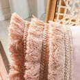 thumbnail image 3 of SAFAVIEH Grema Solid Overcut Lumbar Pillow, 12" x 36", Pink, 3 of 4