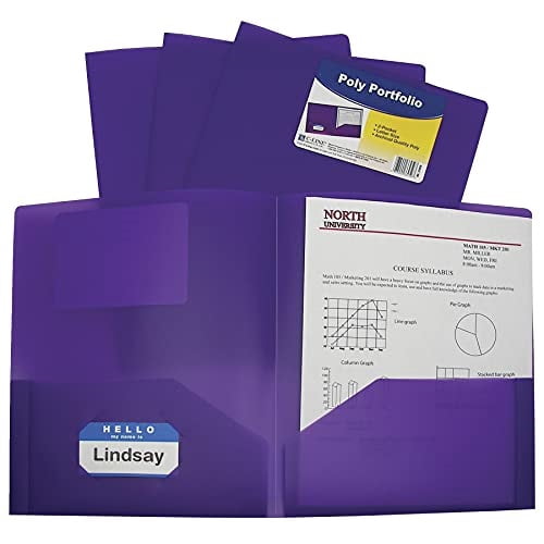 Two-Pocket Heavyweight Poly Portfolio Folder