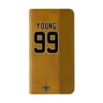 thumbnail image 2 of Keyscaper Chase Young Brown New Orleans Saints Folio iPhone Case, 2 of 7
