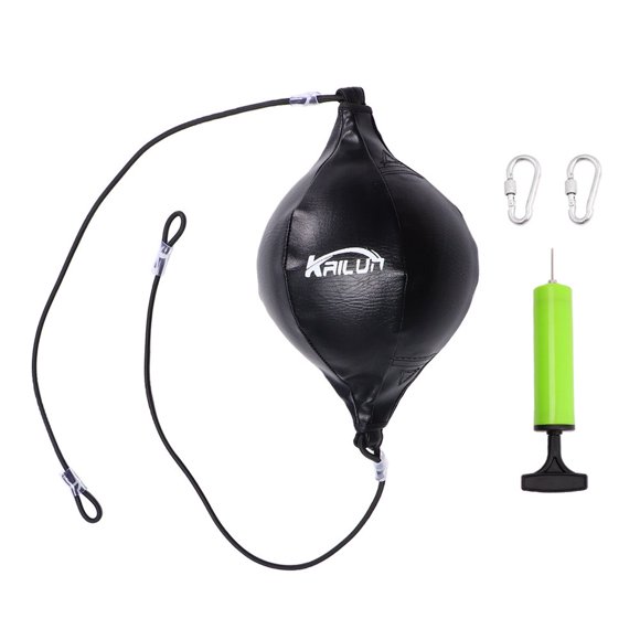 Double End Boxing Training Punch Bag for Gym Exercise Agility (White)