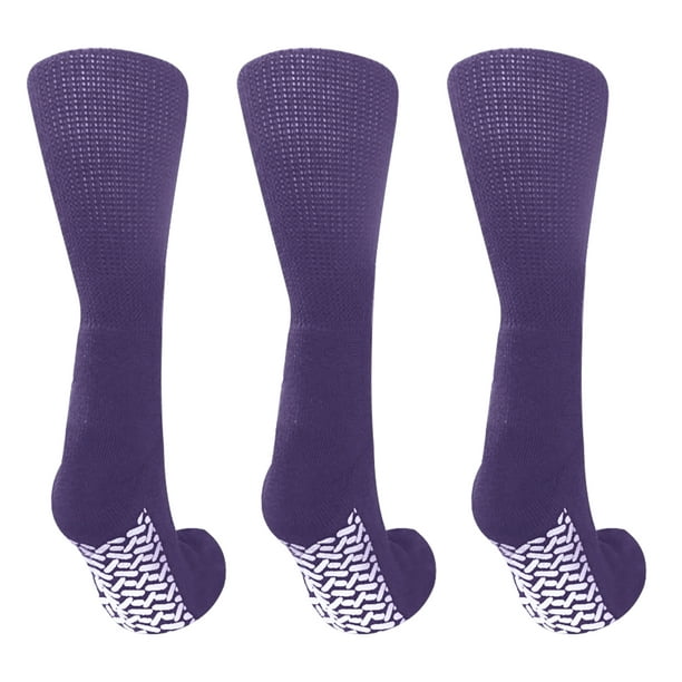 Women's Pink, Purple, Blue Low Cut Ankle Non Skid Socks - 3 pairs