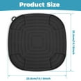 thumbnail image 2 of 2PCS Air Fryer Trivet Heat Resistant Silicone Mat with 4 Non Slip Grips for Air Fryer Foldable Airfryer Liner Adapt FN101GY for Hot Appliances, 2 of 11