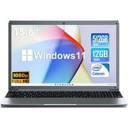 SGIN 15.6inch Laptop 12GB DDR4 512GB SSD Windows 11 Laptop Computer with Intel Celeron N5095A up to 2.9GHz Full HD 1920x1080 Laptops Computer
