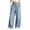 Blue, variant on Sweatpants for Women with Drawstring Elastic Waist and Pockets, Casual Loose Wide Leg Trousers Parachute Pants, Grey, Size S