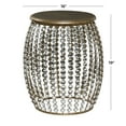 thumbnail image 4 of DecMode 16" x 19" Gold Metal Open Frame Accent Table with Crystal Embellishments, 1-Piece, 4 of 12