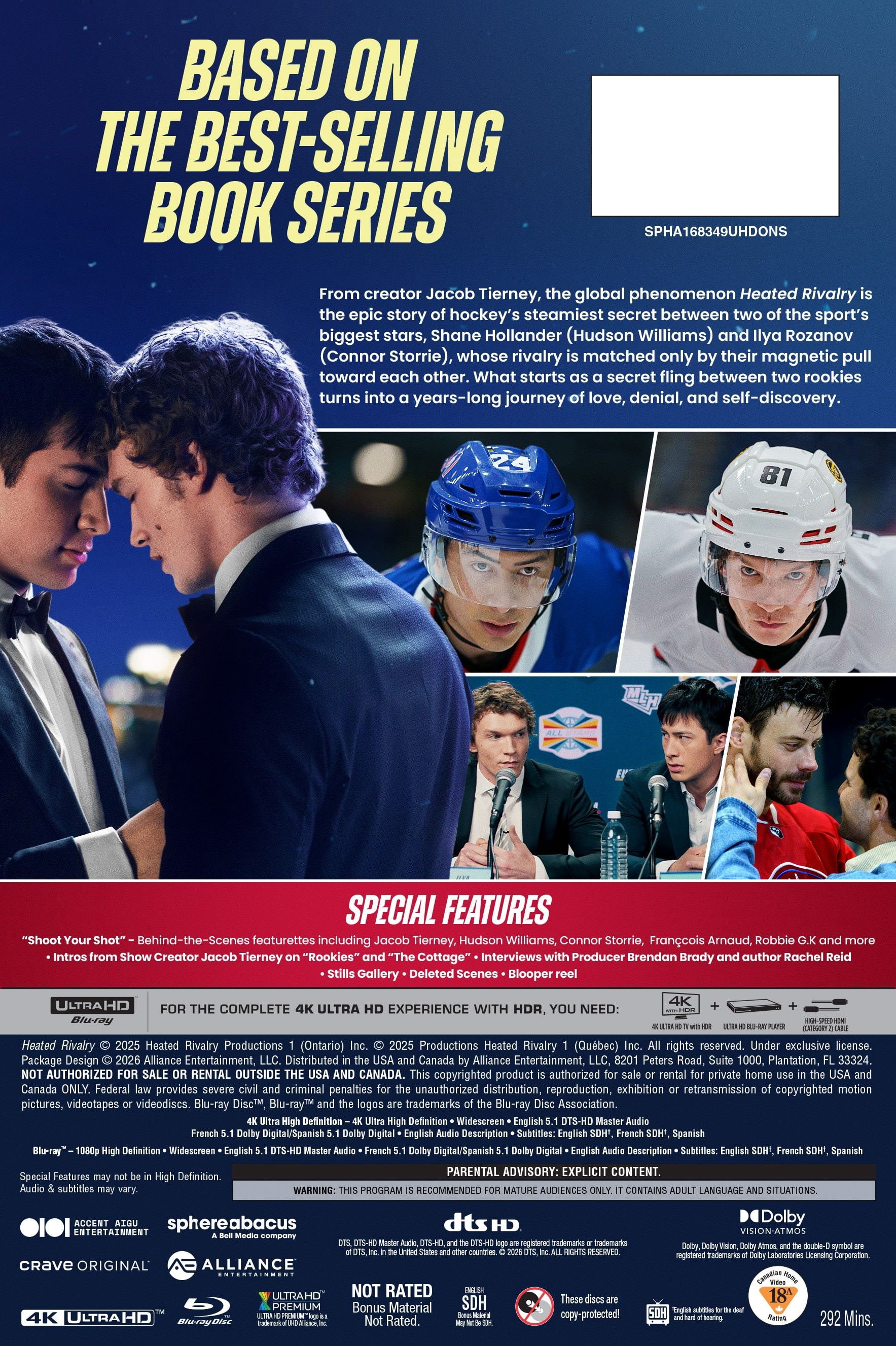 Heated Rivalry: Season 1 (4K Ultra HD + Blu-ray), Sphere Abacus LTD, Drama