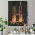 thumbnail image 4 of Night View Twin Towers Canvas Painting/Wall Art，Perfect for Living Room，Bedroom，Office，Hotel，Apartment Decoration, 4 of 8