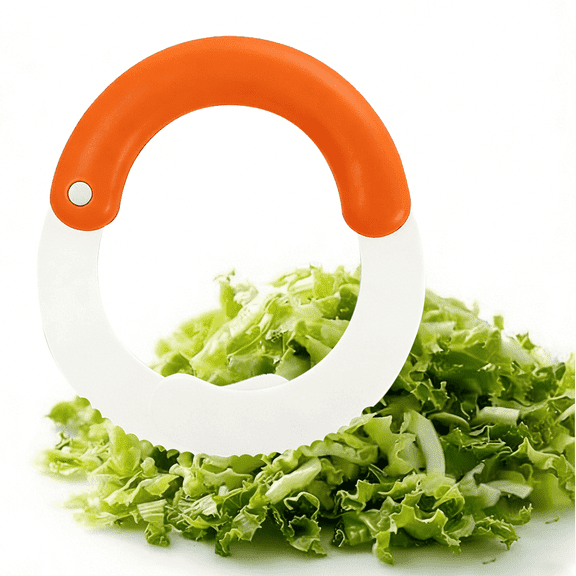 Prichor Multifunctional Kitchen Vegetable Chopper – Ring-Shaped Salad Cutter with Vegetable Knife – Versatile Vegetable & Salad Chopper Set – Ring-Shaped Cutting Tool for Kitchen