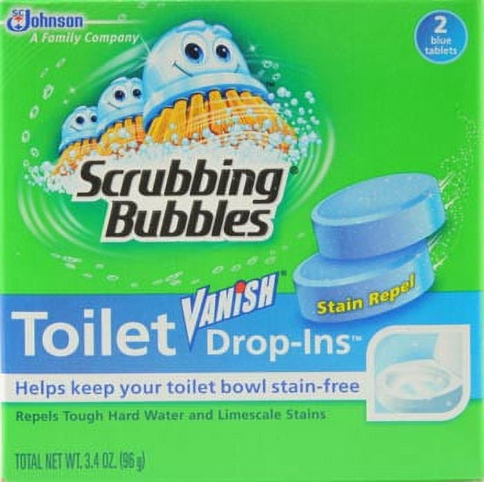 Vanish Drop-Ins Toilet Bowl Cleaner 2-Blue Tablets, 3.4 oz, 6 pk