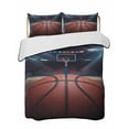 thumbnail image 2 of Basketball Full Size Down Alternative Comforter, Lightweight Comforter Quilt Bedding Set with Pillow Shams Sports Theme Stadium Field Lights Ball All Seasons Bed Comforter Duvet Insert 78"x90", 2 of 7
