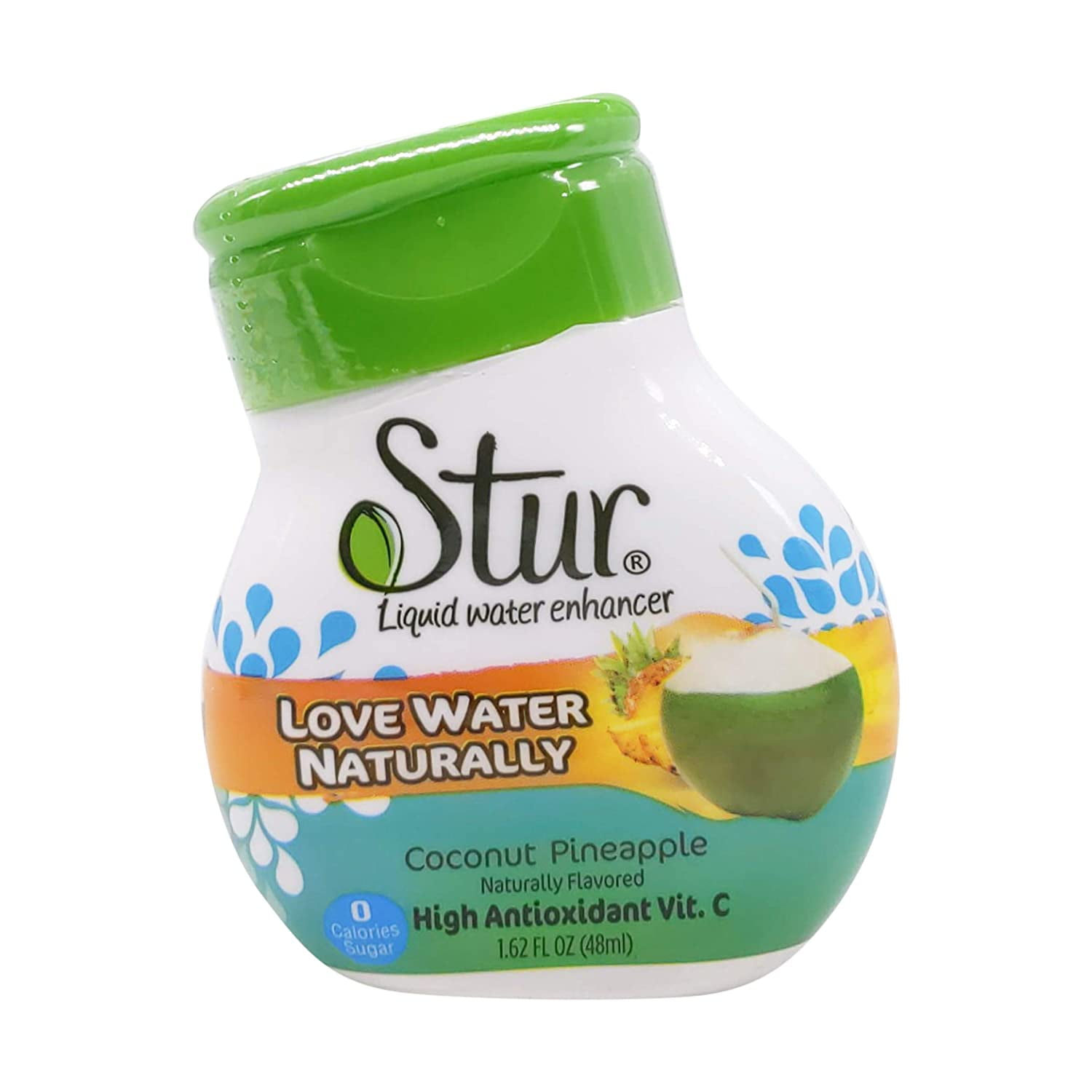 Stur Liquid Water Enhancer Coconut Water Pineapple 1.1 fl oz Pack of
