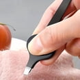 thumbnail image 3 of XINmiao Professional Slant Tip Tweezers with Hollow Handle, Precision Eyebrow Shaping & Facial Hair Removal, Ergonomic Grip, Unisex Grooming Essential, Sleek Metallic Finish, 3 of 5