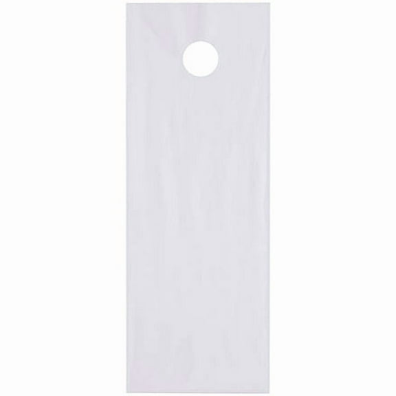 Clear Doorknob Poly Bags - 6x16", 1.5 Mil - 1000 Pack with 1 1/2" Hang Hole
