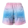 thumbnail image 4 of Women's Shorts JIANLAI Casual Long Knee Length High Waisted Stretch Wide Leg Relaxed Fit (S-2XL) Pink, 4 of 5