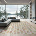 thumbnail image 2 of ODIKA 6'x9' Pastel Multicolor Abstract Circles Washable Area Rug Playful Motif with Modern Flair for Dining Room, Under Table, Office Décor, Non-Slip Chair-Friendly, 2 of 7