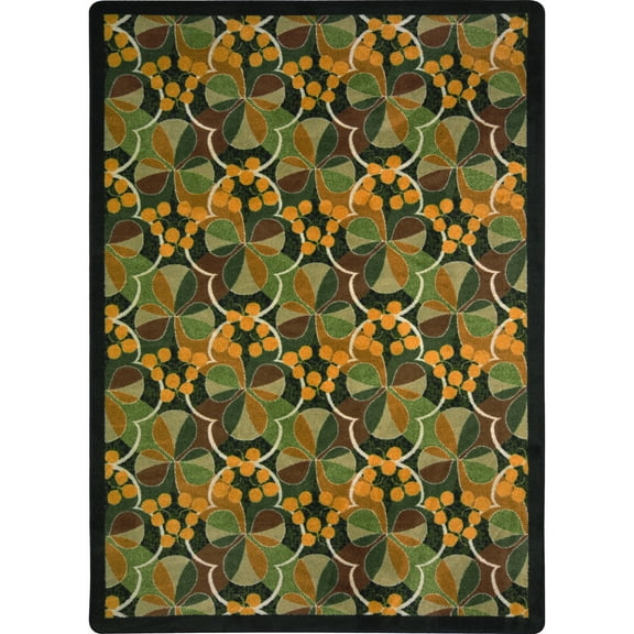 Joy Carpets Kaleidoscope Shamrock 310" x 54" Indoor Area Rug in Color Multi