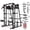 M11 & 18 PCS aluminum pulleys, variant on Mikolo M11 Smith Machine, All-in-One Power Rack Cage with Adjustable Cable Crossover, Vertical Leg Press and Smith Bar with 1500 lbs Capacity Barbell Combo