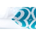thumbnail image 4 of TreeWool (Pack of 2) Ogee Ikat Accent Decorative Cotton Throw Pillow Covers (18 x 18 Inches, Turquoise), 4 of 6