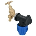 thumbnail image 5 of 1/2" Hose Barb Tail Bib Tap Outdoor Water Wall Plate Elbow Mount 25mm Pipe, 5 of 7