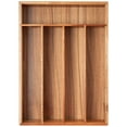 thumbnail image 1 of Organizador de cubiertos Besilord, madera de acacia, 5 ranuras, cajón, 1 of 6