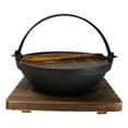 thumbnail image 6 of Large Cast Iron Japanese Sukiyaki Shabu Nabe Cooking Hot Pot With Trivet 9.5"D, 6 of 8