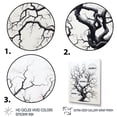thumbnail image 3 of Designart "Grey Monochromatic Tree Charm I" Floral & Botanical Floater Framed Wall Art Living Room, 3 of 7