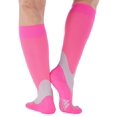 thumbnail image 6 of Mojo Unisex Compression Knee High 20-30mmHg for Sports, Travel - Hot Pink, Large, 6 of 7