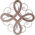 thumbnail image 6 of Sintosin Vintage Wrought Iron Wall Decor 22 Inch, Hanging Distressed White Farmhouse Wood and Metal Wall Art Decor, Rustic Medallion Home Wall Decor for Living Room Bedroom Entryway Hallway, 6 of 8