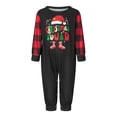thumbnail image 2 of Nituyy Christmas Pajamas for Family Matching PJ's Sets with Letter and Printed Long Sleeve Tee and Bottom with Pocket, 2 of 9