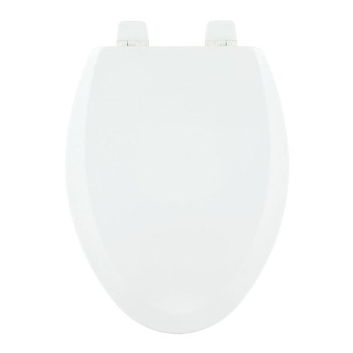 Centoco 900301 Wood Elongated Toilet Seat, Crane White