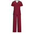thumbnail image 4 of Samickarr Nursing Uniforms Scrubs Sets For Woman And Man Clearance Plus Size Working Uniform With Pocket Scrubs Medical Uniform Scrubs Top And Pants, 4 of 6