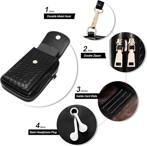 Badiya Small Crossbody Phone Bags for Women with Card Slots, Women Phone Purse Wallet Phone Bag