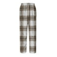 thumbnail image 6 of Cyglowse Mens Pajama Pants Flannel Buffalo Plaid Comfy Lounge Pants PJ Bottoms with Pocket Brown M, 6 of 6