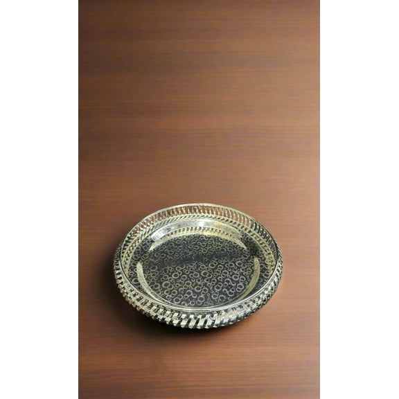 german silver 10" tray for serving/ gift item/ pooja