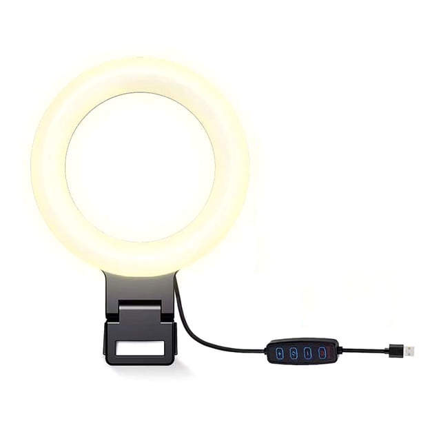 Billuyoard Luz de anillo de relleno Lámpara de conferencia de transmisión en vivo LED Iluminación ajustable Iluminación y accesorios
