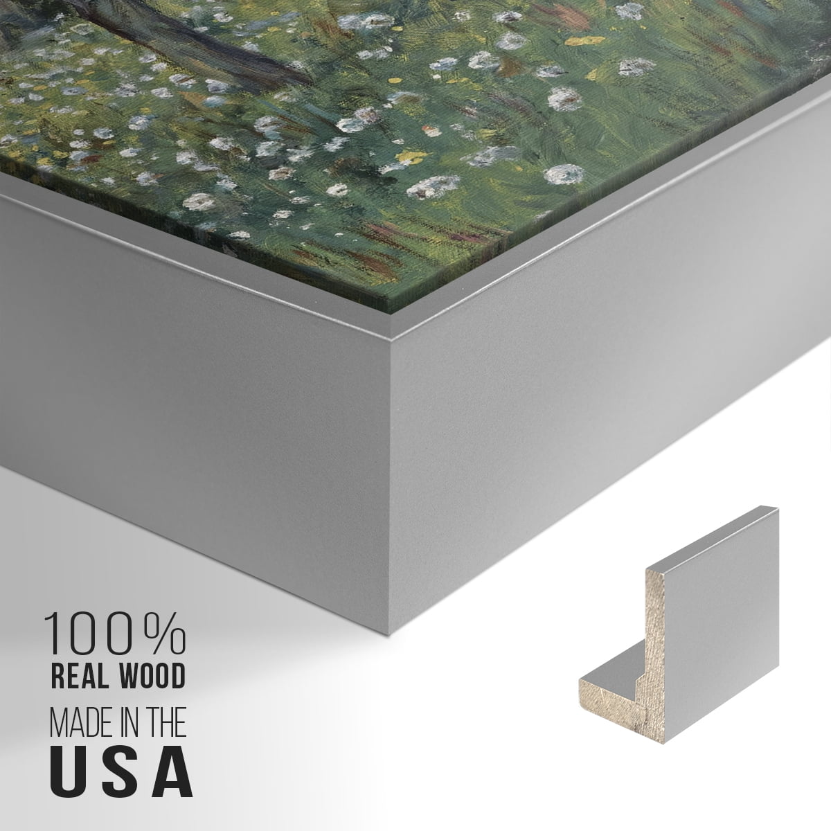 Vintage Landscape-CCCLXXVI By Wexford Home Framed in Silver Wood Gallery Wrapped Canvas 17 in. x 25 in.