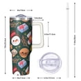 thumbnail image 2 of 40oz Holiday Tumbler with Lid and Straw, Stainless Steel Cup with Handle Red Bowknot Travel Mug, Christmas Presents, 2 of 4