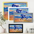 thumbnail image 4 of Designart 'Abstract Blue Horse Galoping Over The Prairie' Farmhouse Framed Art Print, 4 of 4