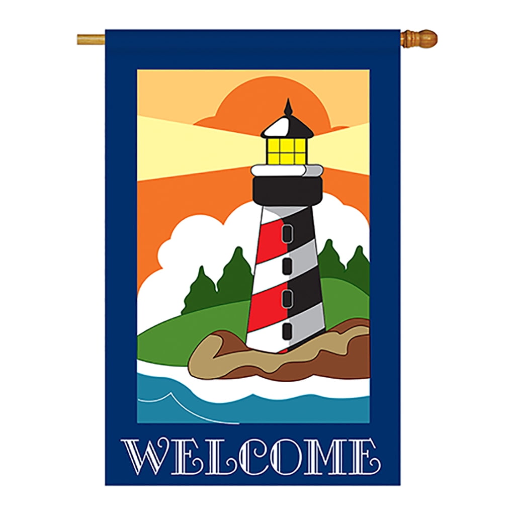 Two Group H106052 Lighthouse Coastal Nautical Applique Decorative