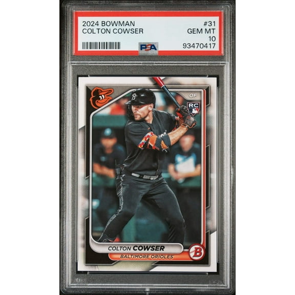 Graded 2024 Topps Bowman Colton Cowser #31 Rookie RC Baseball Card PSA 10 Gem Mint