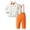Orange, variant on enyan Boys Clothes Set Toddler Gentlemen Wedding Suit Long Sleeve Bowtie Formal Dress Shirts Suspenders Pants Outfits Set White,18-24 Months