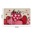 thumbnail image 3 of Clearance Under $5!Yyuenw Valentines Day Door Mat, Valentines Welcome Mats Outdoor for Front Door, Valentine Love Hearts Gifts Non Slip Doormat Indoor Entryway Floor Rug for Outside Home Decor 17"x24", 3 of 5