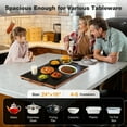 thumbnail image 6 of WARMOUNTS Electric Warming Tray 24''×16'', Adjustable Temperature, 10s Full Surface Heating, Smart Scheduling + Timer, Intelligent Digital Display, Food Warmer for Parties, Buffet, Home Use, 6 of 10