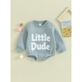 thumbnail image 2 of Bagilaanoe Newborn Baby Girl Oversized Romper Sweatshirt Long Sleeve Bodysuits Letter Print Pullover 3M 6M 9M 12M 18M Infant Casual Tee Tops, 2 of 9