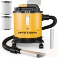thumbnail image 1 of Aspiradora de cenizas inalámbrica para estufas de pellets, compatible con batería DEWALT de 20 V máx., con 2 filtros HEPA, potente succión, 15 litros y 4 ruedas, manguera de 96 cm para chimeneas de l, 1 of 5