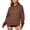 Brown, variant on 2026 Fashion Polka Dot Set Oversized Drop Shoulder Long Sleeve Hooded Sweatshirts and Stretch Soft Smooth Mini Shorts Sets Loose Comfort Outdoor Sports Casual 2 Piece Outfits White S