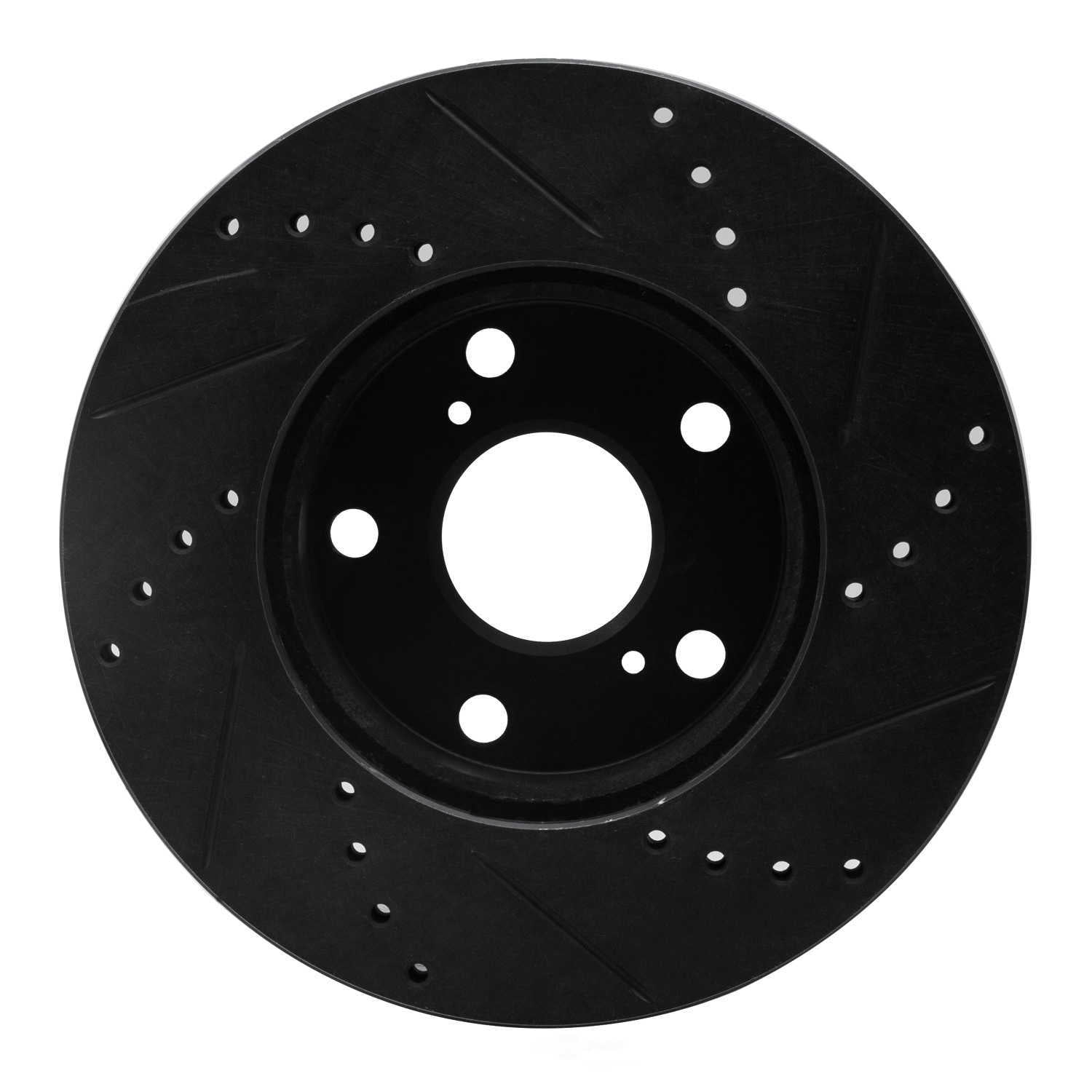 Dynamic Friction Company 633-76133L DFC Brake Rotor - Drilled And Slotted - Black